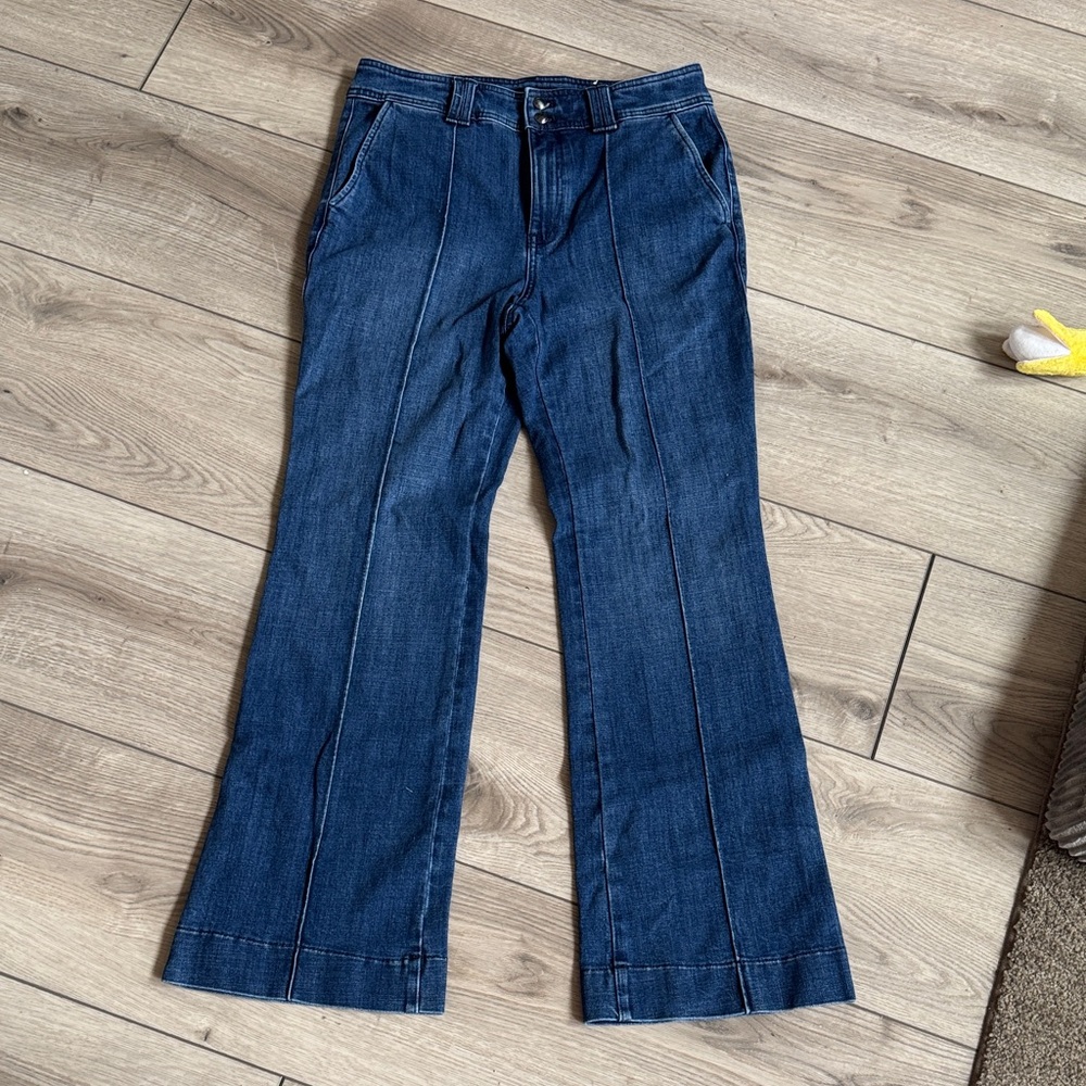 Talbots Dark Blue Denim Wide Leg Jeans